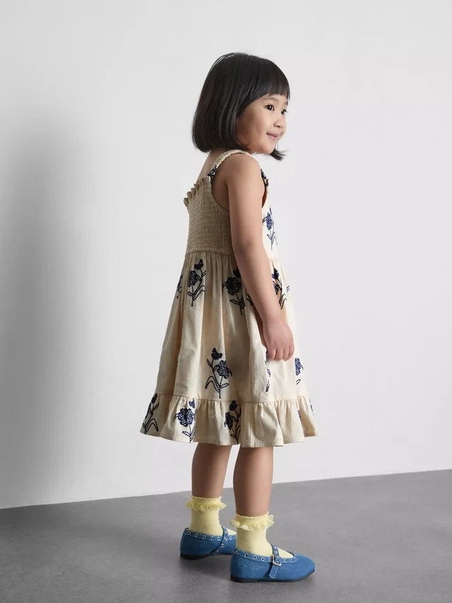 1,5-9 anos | vestido floral franzido em camadas