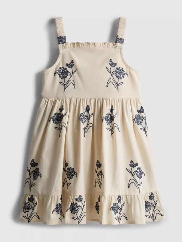1,5-9 anos | vestido floral franzido em camadas