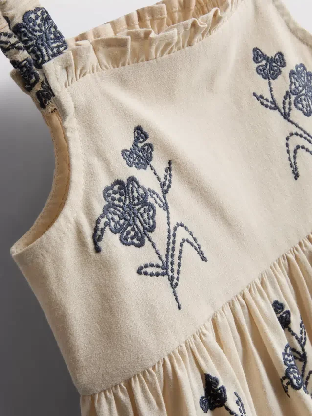 1,5-9 anos | vestido floral franzido em camadas