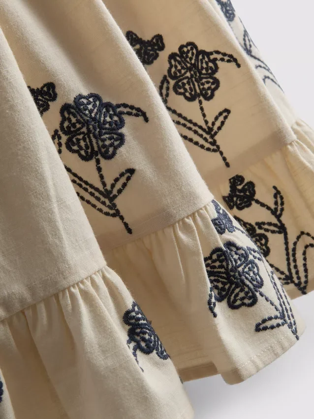 1,5-9 anos | vestido floral franzido em camadas