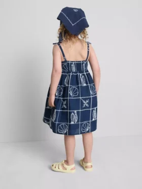 1,5-9 anos | vestido smock bordado com alças finas