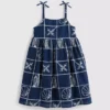 1,5-9 anos | vestido smock bordado com alças finas