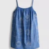 1,5-9 anos | vestido tipo camisola bordado em chambray
