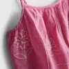 1,5-9 anos | vestido tipo camisola bordado em chambray