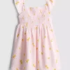 1,5-9 anos | vestido tipo smock com estampado de limão