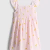 1,5-9 anos | vestido tipo smock com estampado de limão