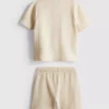 1-9 anos | Conjunto de camisa polo texturada e calções