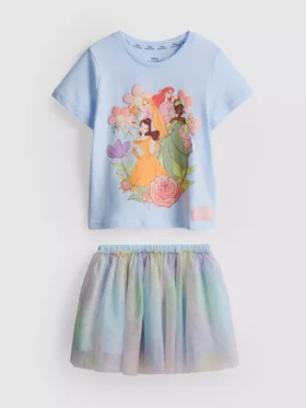 1-9 anos | Conjunto de t-shirt e saia tutu das Princesas da Disney