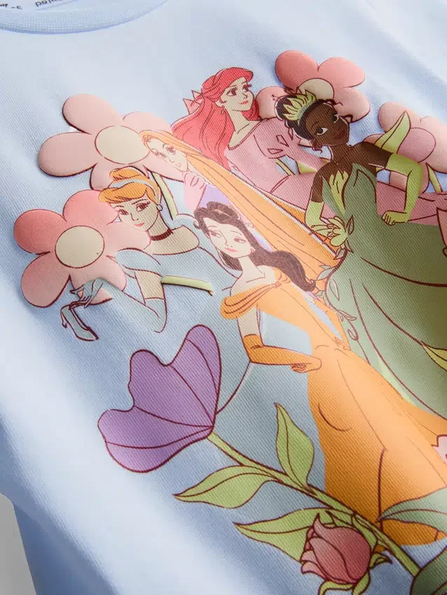 1-9 anos | Conjunto de t-shirt e saia tutu das Princesas da Disney