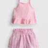 1-9 anos | Conjunto de top com peplum e calções