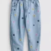 1-9 anos | Jeans «mom» bordados