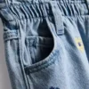 1-9 anos | Jeans «mom» bordados