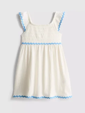 1-9 anos | vestido smock com ric rac