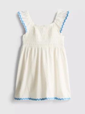 1-9 anos | vestido smock com ric rac