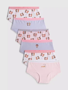 2-15 anos | Conjunto de 6 cuecas hipster com desenho de cão salsicha