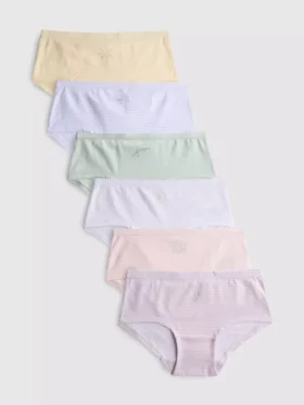 2-15 anos | Conjunto de 6 cuecas hipster com motivos de praia