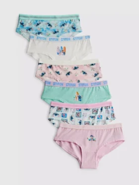 2-15 anos | Conjunto de 6 cuecas hipster do Stitch da Disney