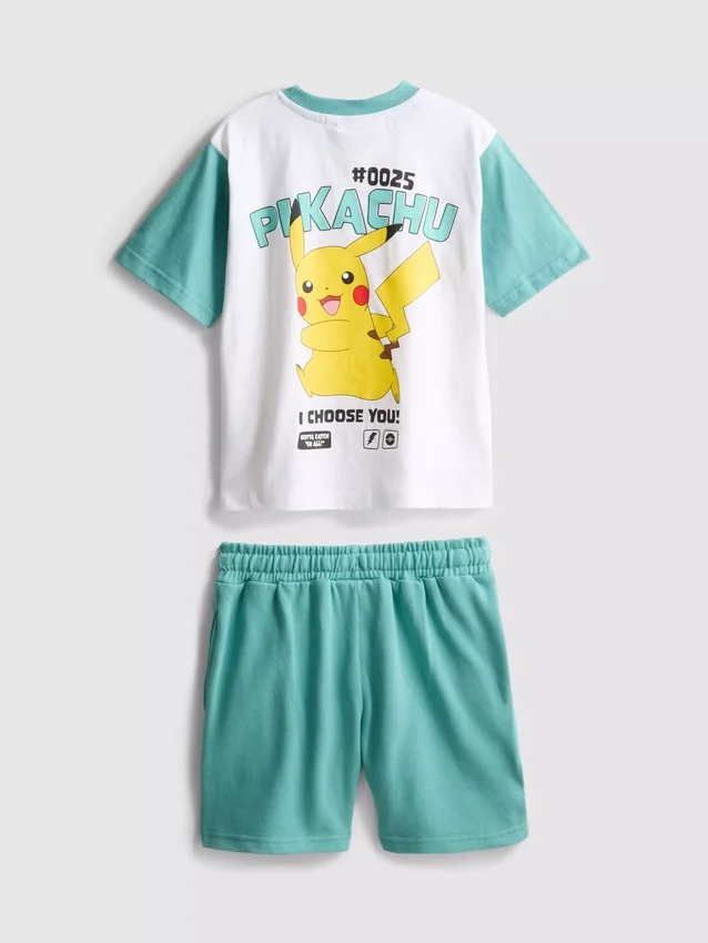 3-9 anos | Conjunto de camisas e calções Pokémon
