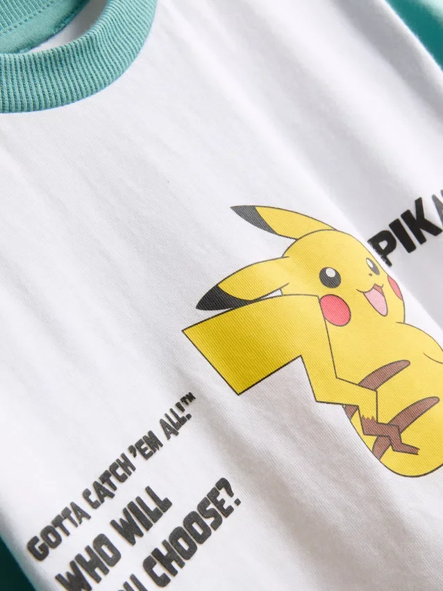 3-9 anos | Conjunto de camisas e calções Pokémon