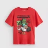 5-15 anos | T-shirt com motivo do Minecraft