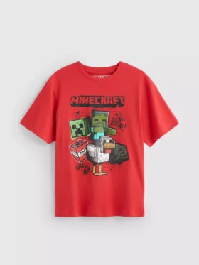5-15 anos | T-shirt com motivo do Minecraft