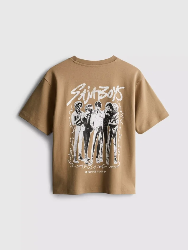 6-15 anos | Camisa com gráfico dos Meninos Saja da série «K-Pop Demon Hunters»