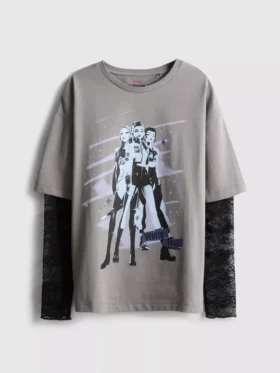 6-15 anos | Camisa de manga comprida com renda «K-Pop Demon Hunters»