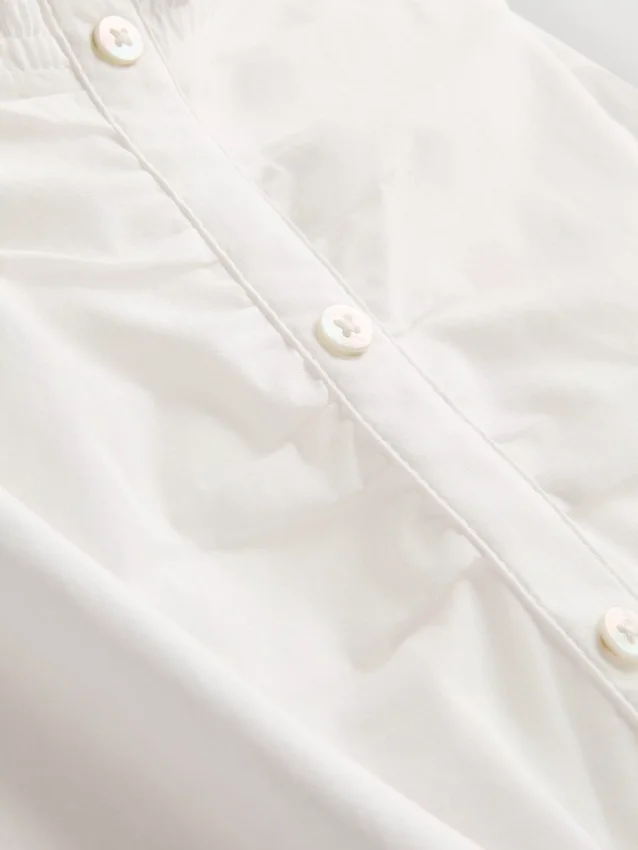 7-15 anos | blusa com decote quadrado franzido