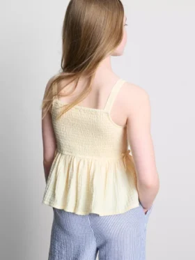 7-15 anos | blusa com laço franzido