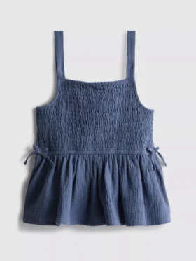 7-15 anos | blusa com laço franzido