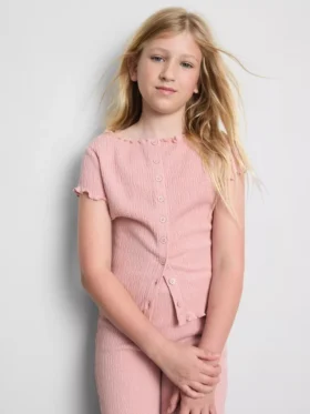 7-15 anos | blusa com textura enrugada