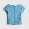 7-15 anos | blusa com textura enrugada
