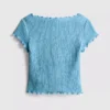 7-15 anos | blusa com textura enrugada