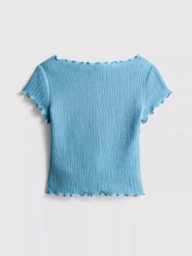 7-15 anos | blusa com textura enrugada