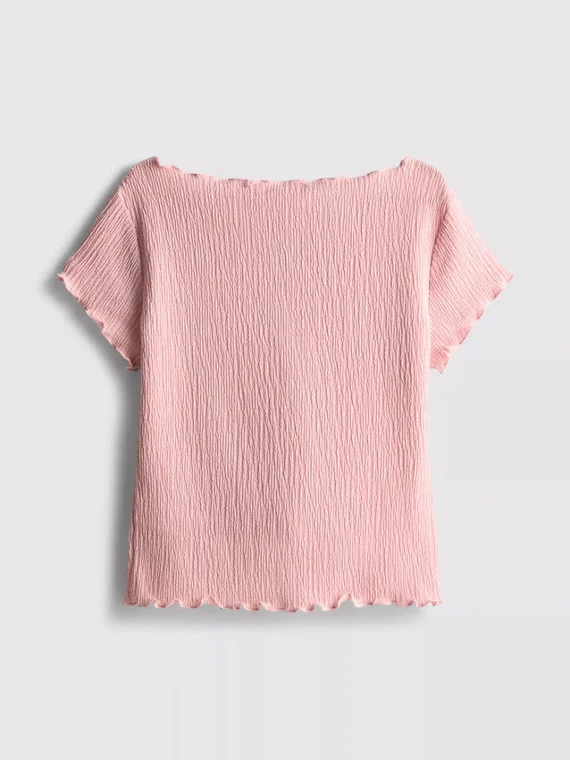 7-15 anos | blusa com textura enrugada