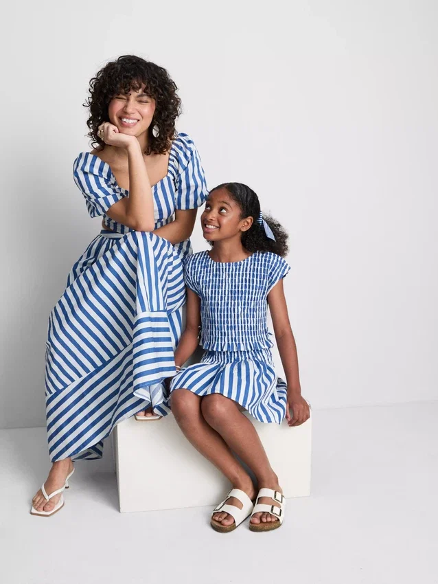 7-15 anos | blusa às riscas com franzido