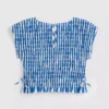 7-15 anos | blusa às riscas com franzido