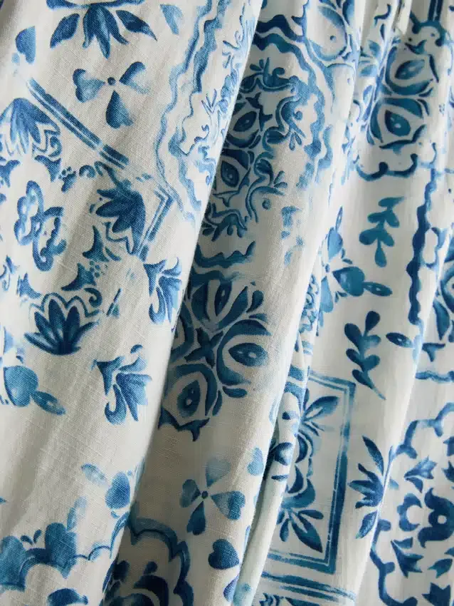 7-15 anos | calças com estampado de azulejos em mosaico