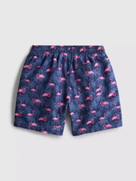 7-15 anos | calções de banho com padrão de flamingos