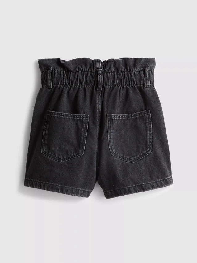 7-15 anos | calções de ganga estilo «paperbag»
