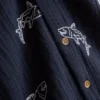 7-15 anos | camisa bordada com botões