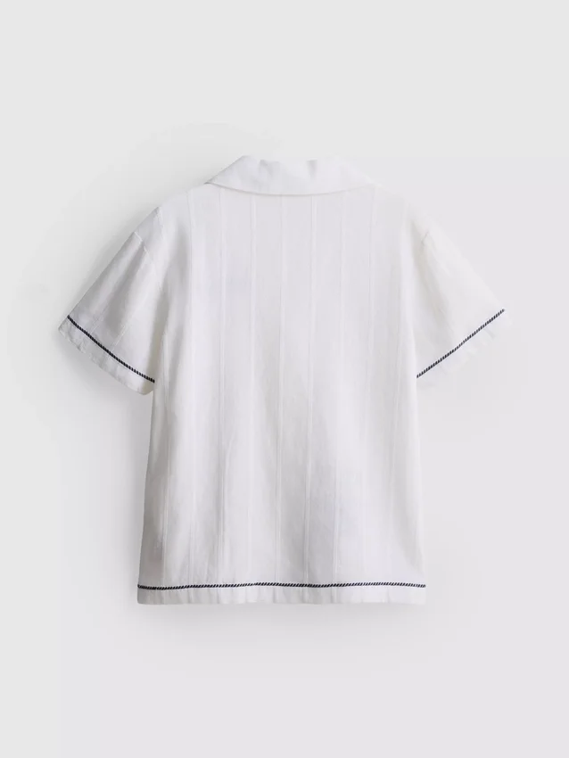 7-15 anos | Camisa com bordado de peixe