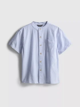 7-15 anos | camisa com gola de banda