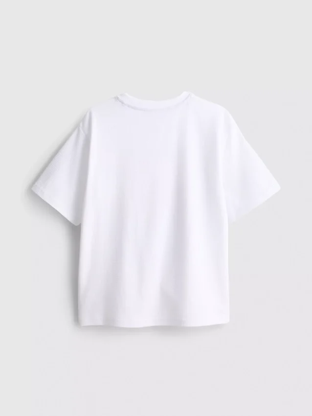 7-15 anos | Camisa com padrão de frutas e textura