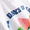 7-15 anos | Camisa com padrão de frutas e textura