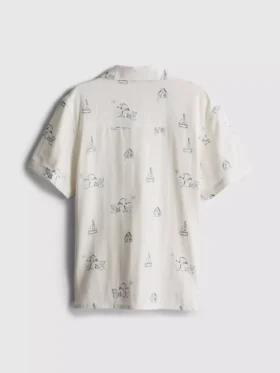 7-15 anos | camisa estampada com textura