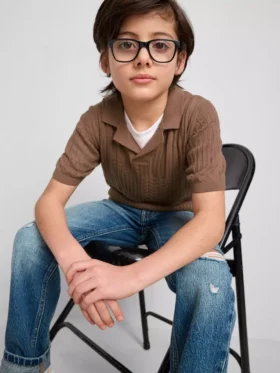 7-15 anos | camisa polo de malha