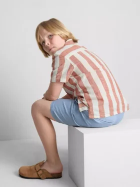 7-15 anos | camisa às riscas