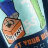7-15 anos | Camisola com capuz com motivo do Minecraft, rica em algodão