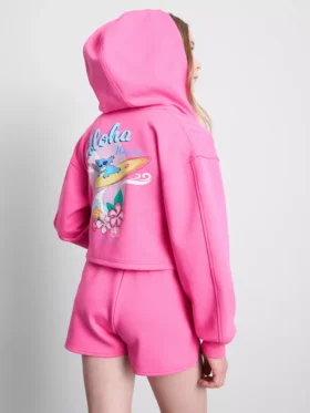 7-15 anos | Camisola com capuz e fecho da Disney «Stitch»